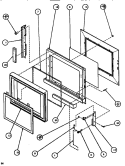 EXTERIOR Diagram and Parts List for RS560A1 P7766614M Amana Microwave