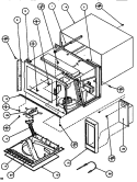 INTERIOR Diagram and Parts List for RS560A1 P7766614M Amana Microwave