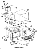 INTERIOR Diagram and Parts List for ERC10PB P7194501M Amana Microwave