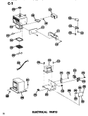 ELECTRICAL Diagram and Parts List for ERC10PB P7194501M Amana Microwave