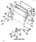 FZ DOOR Diagram and Parts List for TR518G P7655602W Amana Refrigerator