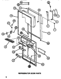 REF DOOR Diagram and Parts List for TR518G P7655602W Amana Refrigerator