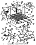 FUNCTIONAL PARTS (REF / FRZ) Diagram and Parts List for TR518G P7655602W Amana Refrigerator