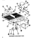 COMPRESSOR COMPARTMENT Diagram and Parts List for TR518G P7655602W Amana Refrigerator