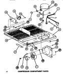 COMPRESSOR COMPARTMENT Diagram and Parts List for TC522G P7655604W Amana Refrigerator