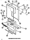 REF DOOR Diagram and Parts List for TM516G1 P7655605W Amana Refrigerator