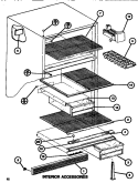 INTERIOR ACCESSORIES Diagram and Parts List for TM516G1 P7655605W Amana Refrigerator