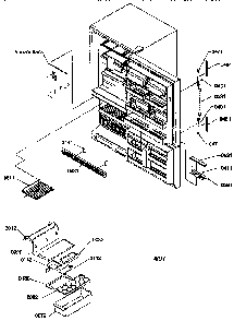 Door Handles And Accessories Diagram and Parts List for 77275-P1311201WE  Amana Refrigerator