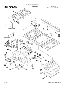 Part Location Diagram of W10145453 Whirlpool BEZEL-KNOB
