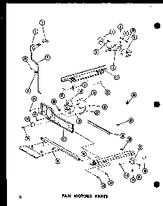 Fan Motors Parts Diagram and Parts List for TC18D-P73500-25W  Amana Refrigerator