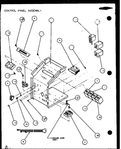 Control Panel Assembly 1 Diagram and Parts List for PTC12300ER P9812515R Amana Air Conditioner
