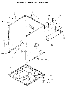 Cabinet And Base Diagram and Parts List for NE6813L43838  Speed Queen Dryer