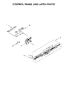 Control Panel And Latch Parts Diagram and Parts List for 66514813N612  Kenmore Dishwasher