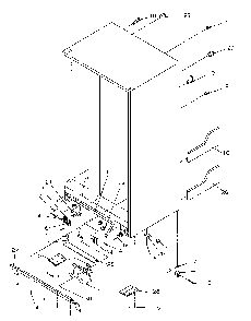 Drain System And Rollers Diagram and Parts List for SXD22S2E-P1190416WE  Amana Refrigerator