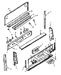Backguard Diagram and Parts List for ARR632E-P1142617NE  Amana Range