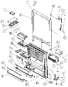 Refrigerator Door Diagram and Parts List for TX19R-P1158502W  Amana Refrigerator