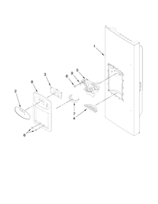 Part Location Diagram of 13035901B Whirlpool OVERLAY