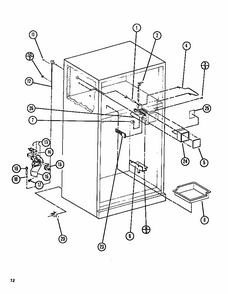 Cabinet (tli18n/p1106220w) (tli18n/p1106221w) Diagram and Parts List for TL18N-P1106211W  Amana Refrigerator