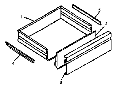 Storage Drawer Assembly Diagram and Parts List for RSS358UL-P1130974NL  Caloric Range