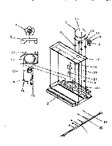 Compressor Compartment Diagram and Parts List for TR21S4W-P1196104WW  Amana Refrigerator