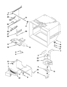 Freezer Liner Parts Diagram and Parts List for JFC2089WEP3  Jenn-Air Refrigerator