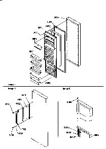 Refrigerator Door Diagram and Parts List for SMD21TBW-P1193911WW  Amana Refrigerator