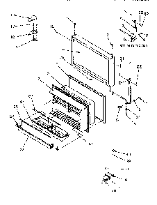 Freezer Door Diagram and Parts List for TR22S4L-P1196202WL  Amana Refrigerator