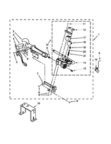 Burner Assembly Diagram and Parts List for MDG17MNBGW3  Maytag Dryer