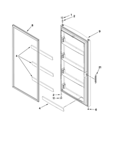Part Location Diagram of 4-81039-101 Whirlpool HANDLE
