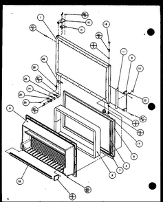 Section 2 Diagram and Parts List for TM14QBL-P1111101WL  Amana Refrigerator