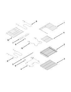 Rack And Element Parts Diagram and Parts List for JDR8895BAW13  Jenn-Air Range