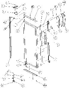Refrigerator Door, Hinge, And Trim Diagram and Parts List for 36271-P1121801W  Amana Refrigerator