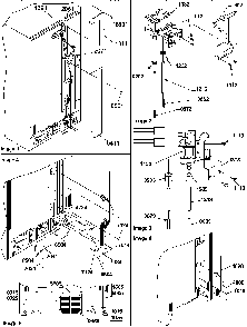 Cabinet Back Diagram and Parts List for SRD22S3W-P1190319WW  Amana Refrigerator