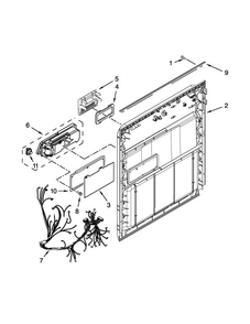 Inner Door Parts Diagram and Parts List for ADB1400PYB5  Amana Dishwasher