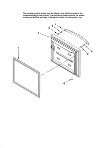 Freezer Door Parts Diagram and Parts List for MFC2061KES12  Maytag Refrigerator