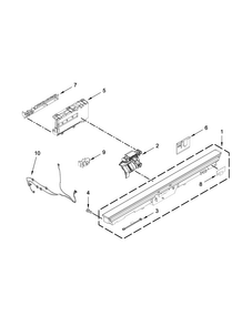 Control Panel And Latch Parts Diagram and Parts List for JDB9800CWP2  Jenn-Air Dishwasher