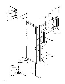 Refrigerator Door Hinge/trim Diagram and Parts List for SXD19NL-P1168802WL  Amana Refrigerator