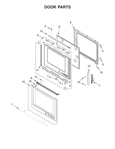 Door Parts Diagram and Parts List for JES1750EB0  Jenn-Air Range