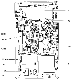 Power And Control Circuit Board Diagram and Parts List for 56566480691  Kenmore Microwave