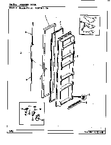 Freezer Door Diagram and Parts List for RC20LN-2A-BS01G  Magic Chef Refrigerator