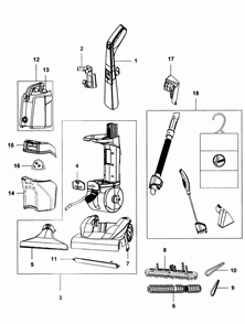 Diagram Diagram and Parts List for FH51200  Hoover Steamer
