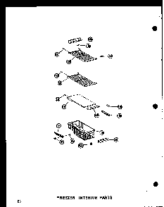 Freezer Interior Parts Diagram and Parts List for SDI22N-P60201-65W  Amana Refrigerator