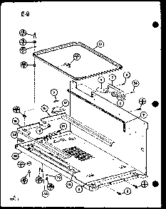 Outer Case/light Diagram and Parts List for CRR-1220 P76333-3M Amana Microwave
