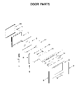 Door parts Diagram and Parts List for YMER8800FW3  Maytag Range