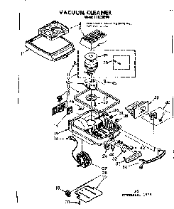 Base Assembly Diagram and Parts List for 11620960  Kenmore Canister Vacuum
