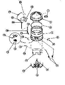 Pressure Hose And Counterweight Diagram and Parts List for LWA90W PLWA90AW Amana Washer