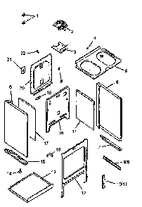 Cabinet Diagram and Parts List for CARR630L P1142660NL Amana Range