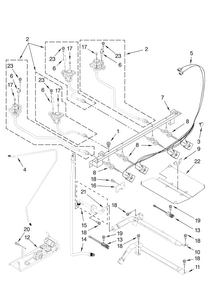 Manifold Parts Diagram and Parts List for MGRH865QDQ0  Maytag Range