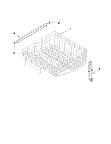 Upper Rack And Track Parts Diagram and Parts List for MDB7759AWB2  Maytag Dishwasher
