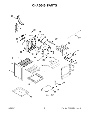 04 - CHASSIS PARTS Diagram and Parts List for YMER8800FZ0  Maytag Range
